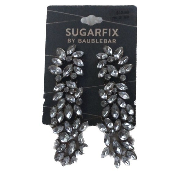 Gorgeous Showstopper Rhinestone Dangling Earrings Pageant - Picture 1 of 2